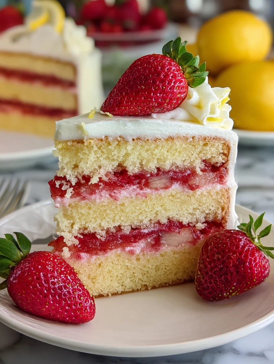 Strawberry Lemonade Cake Layers
