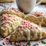 Peppermint White Chocolate Scones