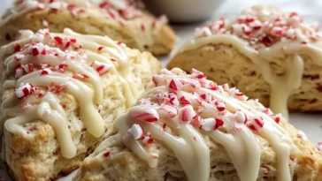 Peppermint White Chocolate Scones
