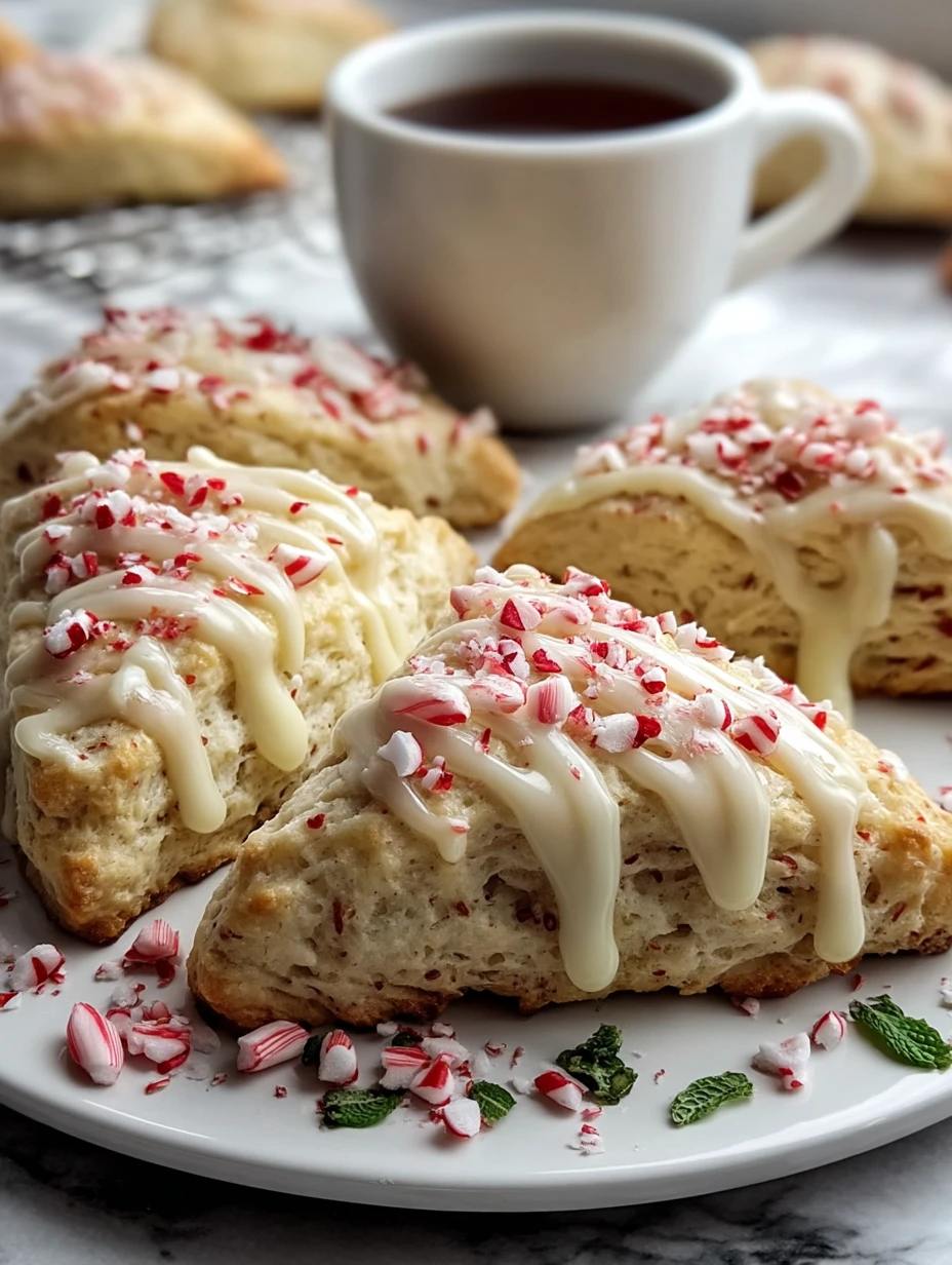 Peppermint White Chocolate Scones