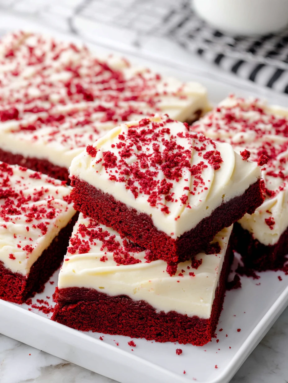 Red Velvet Cookie Bars