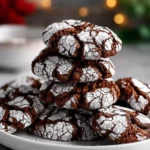 Perfect Double Chocolate Crinkle Cookies