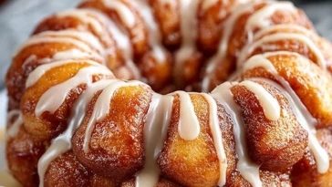 Easy Homemade Monkey Bread With Vanilla Glaze