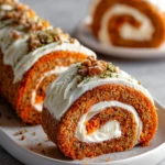 Carrot Cake Roll with Cream Cheese Frosting Filling