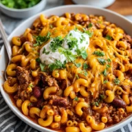 One Pot Chili Mac and Cheese