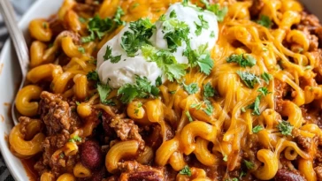 One Pot Chili Mac and Cheese