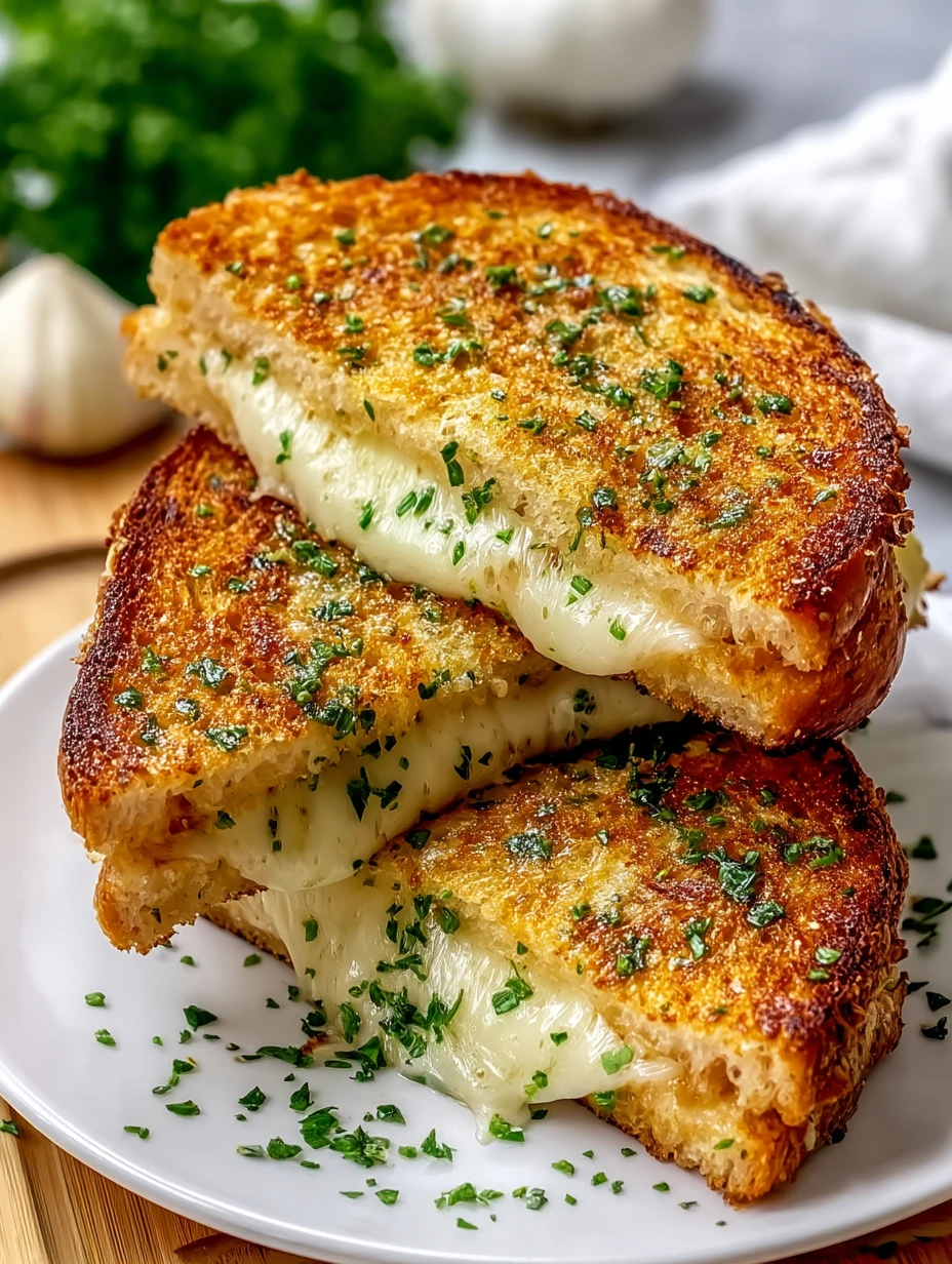 Garlic Bread Grilled Cheese