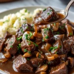 Slow Cooker Beef Tips and Gravy