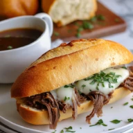 Slow Cooker French Dip Sandwiches