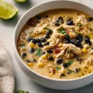 Thick White Chicken Chili With Black Beans