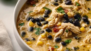 Thick White Chicken Chili With Black Beans