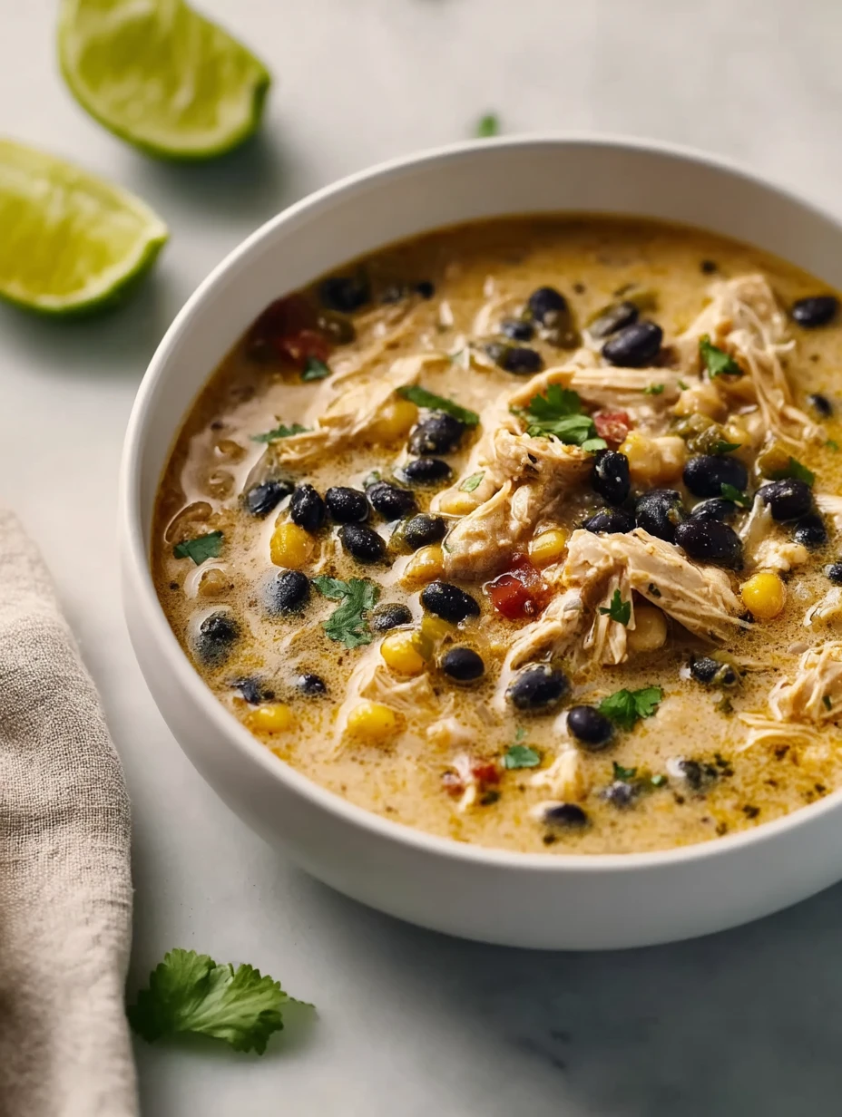Thick White Chicken Chili With Black Beans