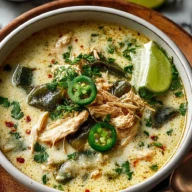 Creamy Chicken Poblano Soup