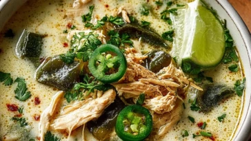 Creamy Chicken Poblano Soup