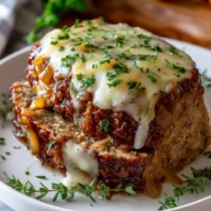 Crockpot French Onion Meatloaf
