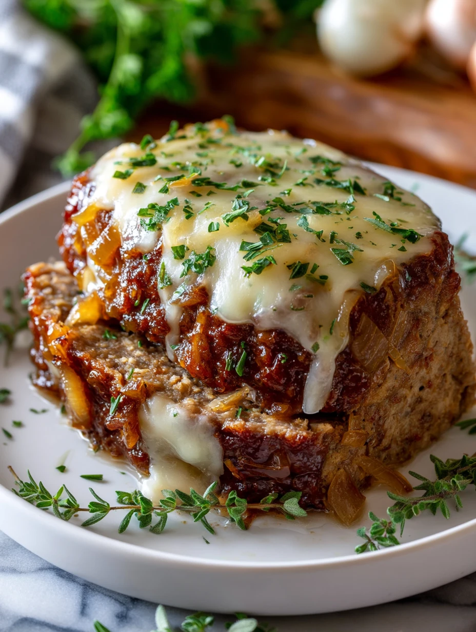 Crockpot French Onion Meatloaf