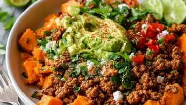 Delicious Ground Turkey Sweet Potato Bowl