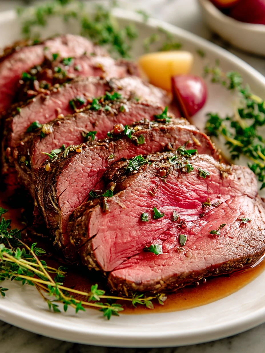 Juiciest Top Round Roast