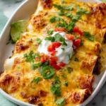 Loaded Beef Enchiladas With Cheese Sauce