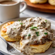 Sausage Gravy and Biscuits