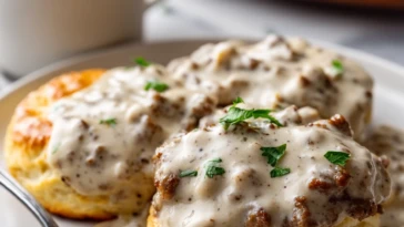 Sausage Gravy and Biscuits