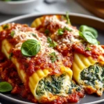 Spinach and Ricotta Stuffed Manicotti