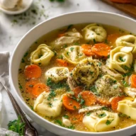 Classic Chicken Tortellini Soup