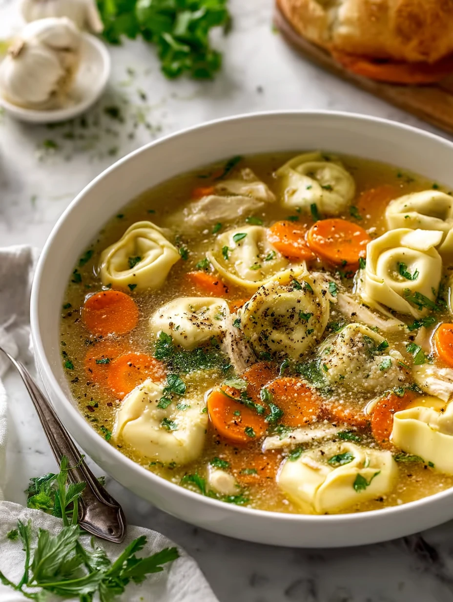 Classic Chicken Tortellini Soup