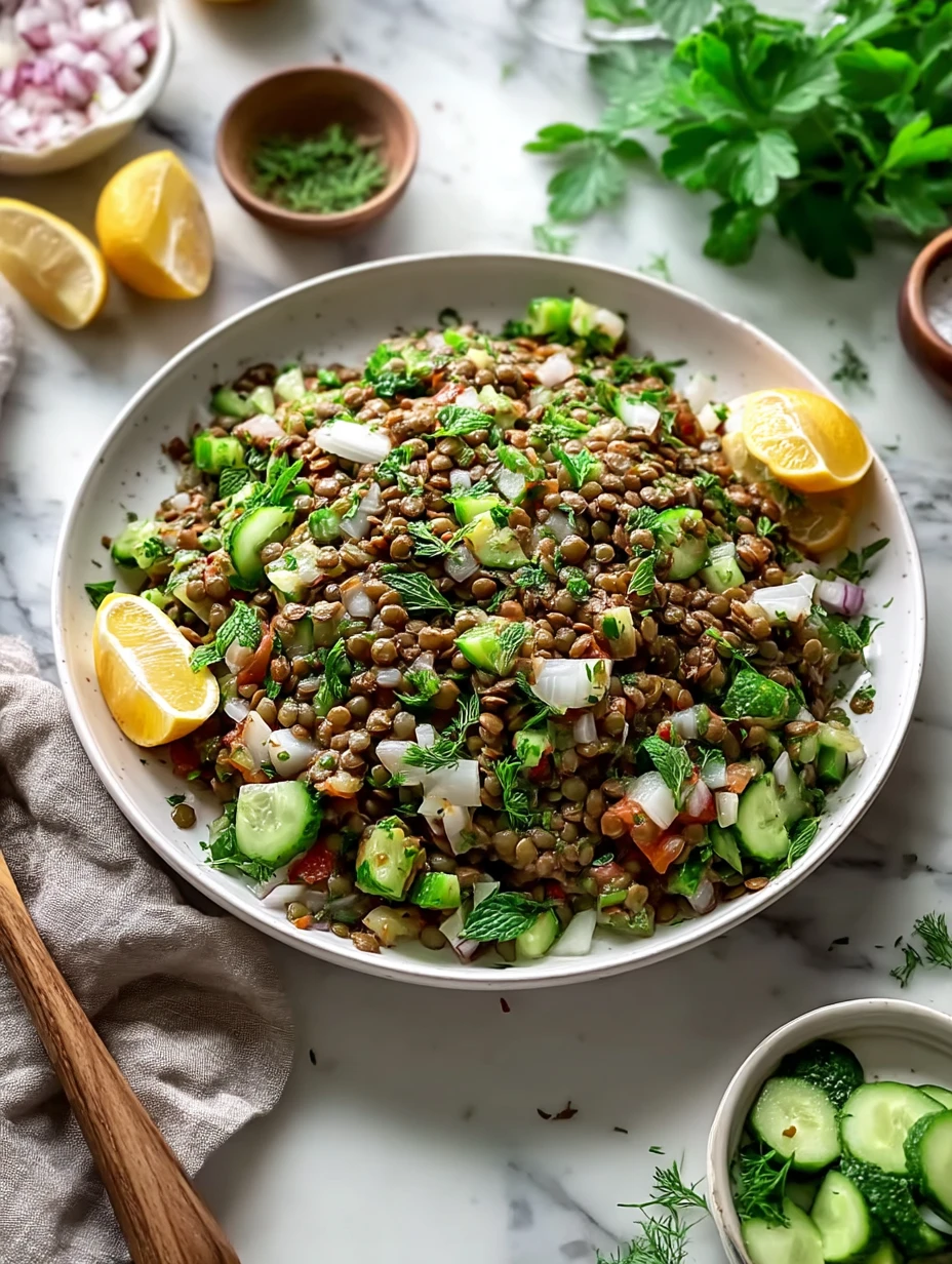 Classic Lebanese Lentil Salad