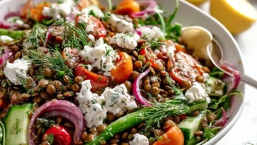 Protein Packed Mediterranean Lentil Salad