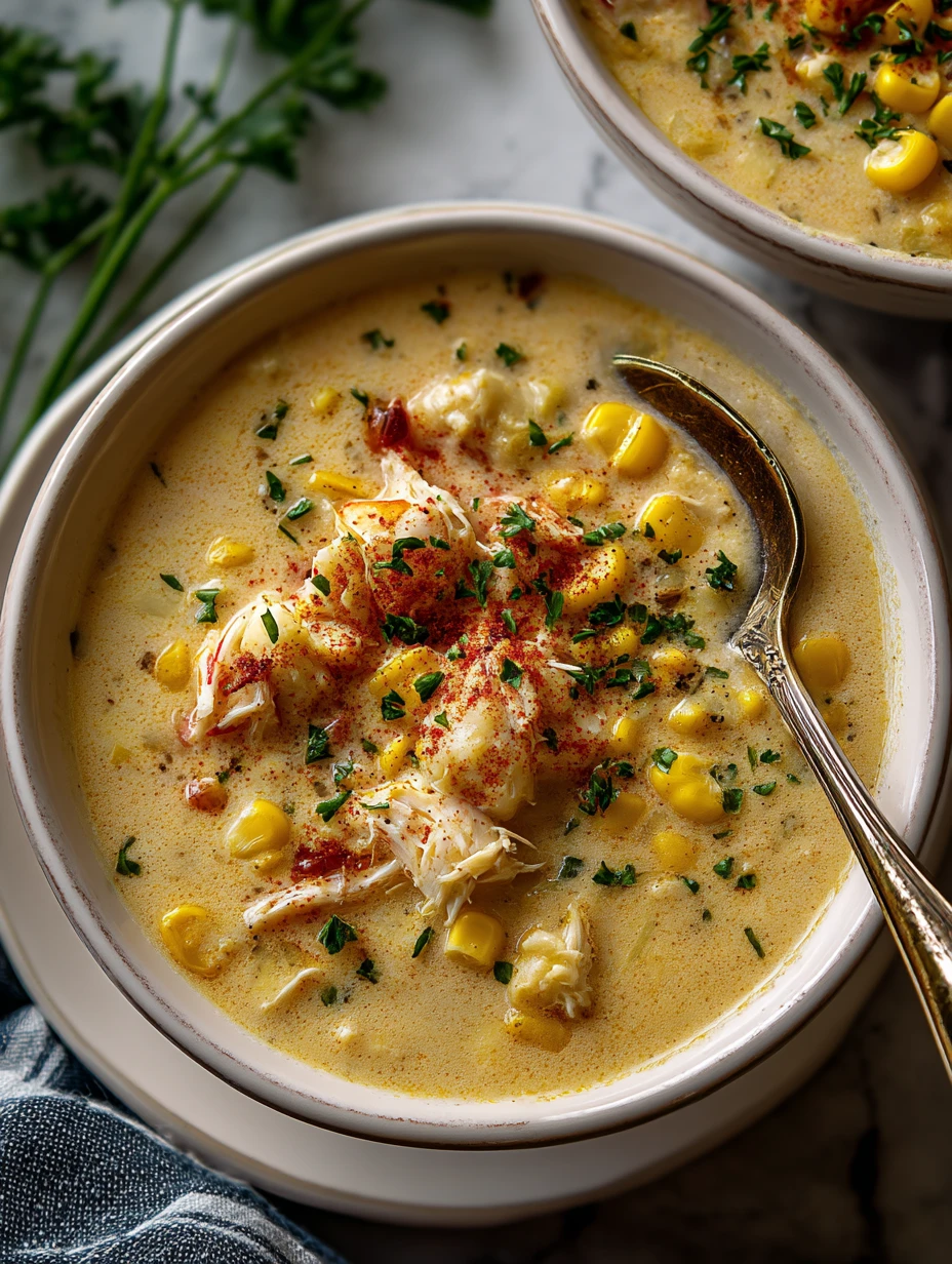 Creamy Cajun Crab & Corn Chowder