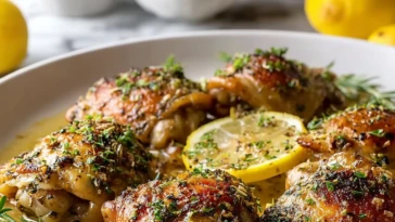 Herb Garlic Lemon Chicken Thighs
