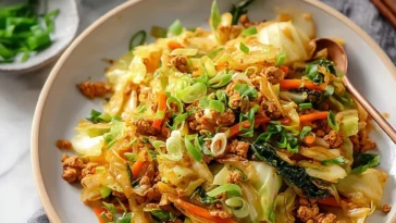 Easy Ground Chicken & Cabbage Stir Fry