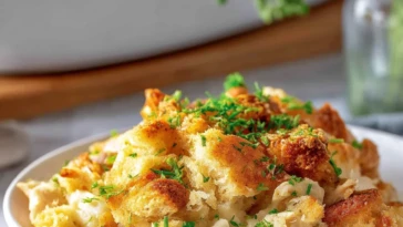 Delicious Chicken And Stuffing Casserole