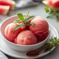 Healthy No-Sugar Watermelon Sorbet