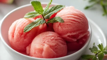 Healthy No-Sugar Watermelon Sorbet