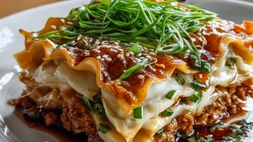 Asian Dumpling Lasagna Soy