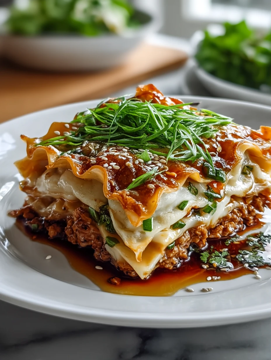 Asian Dumpling Lasagna Soy