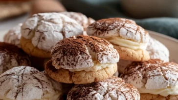 Tiramisu Crinkle Cookies
