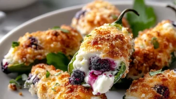 Blueberry Brie Jalapeño Poppers