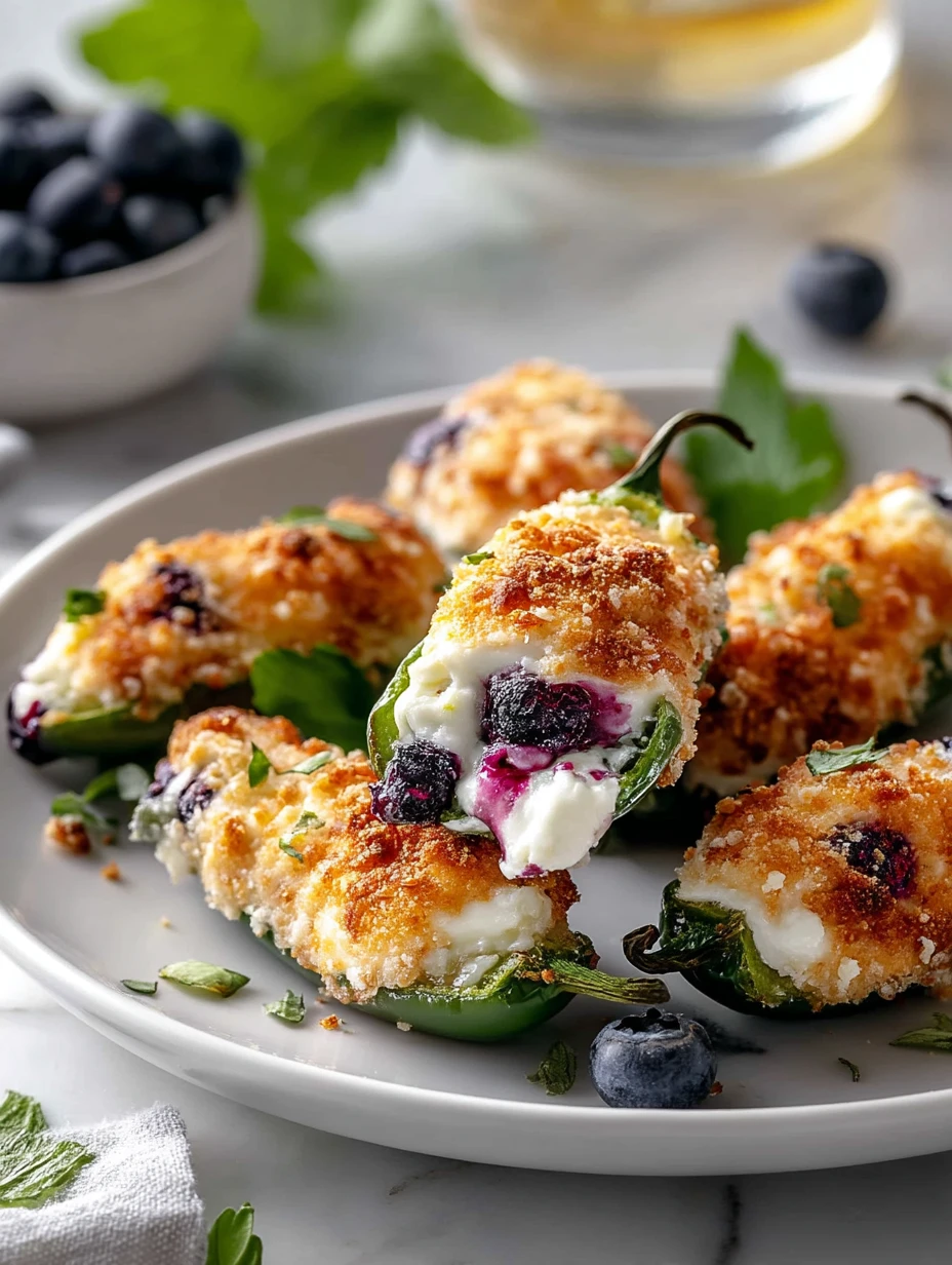 Blueberry Brie Jalapeño Poppers
