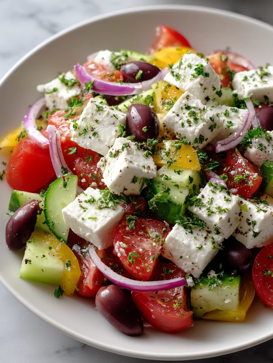 Greek Cottage Cheese Salad