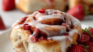 Strawberry Cheesecake Cinnamon Rolls