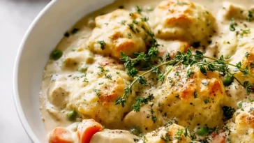 Irresistible Chicken And Dumplings With Biscuits