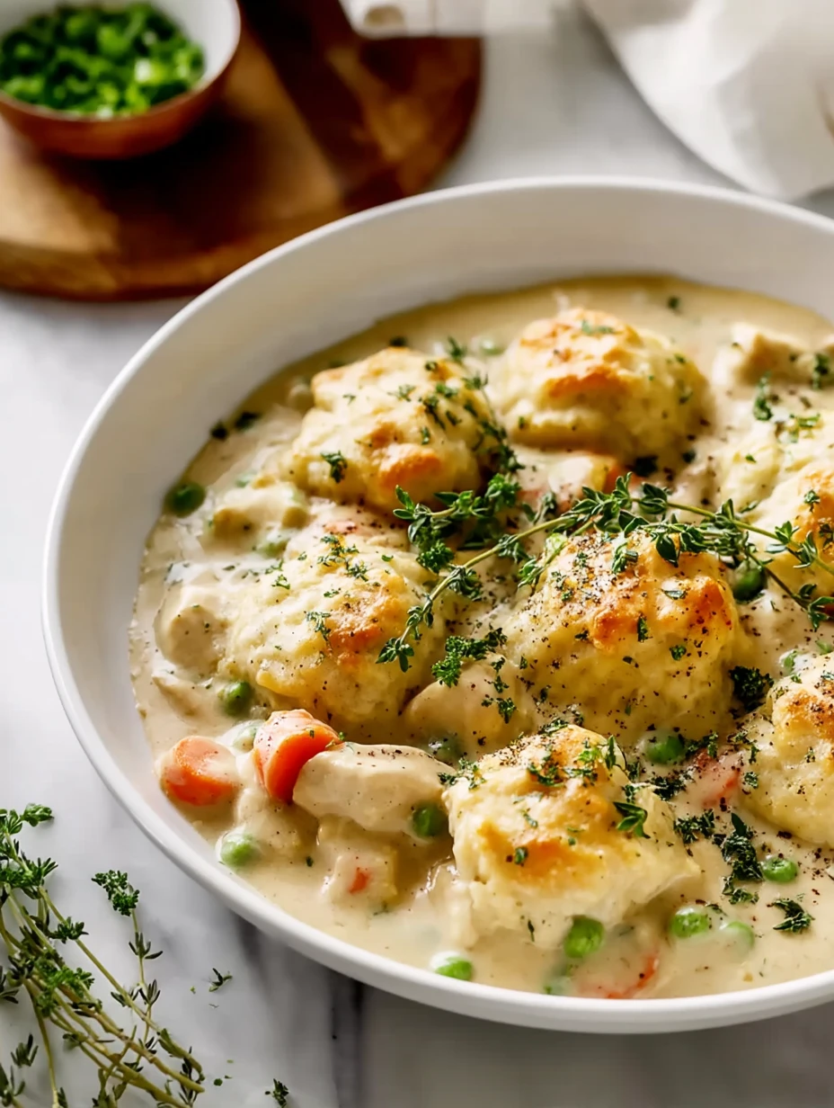 Irresistible Chicken And Dumplings With Biscuits