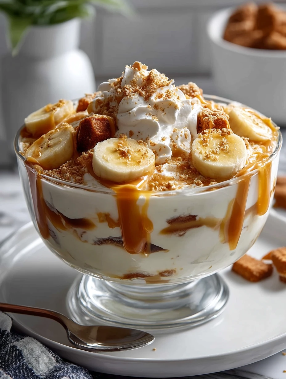 Biscoff Banana Pudding with Caramel