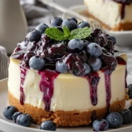 White Chocolate Blueberry Cheesecake