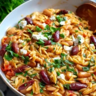 Mediterranean Orzo and Beans