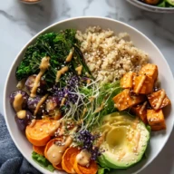 Miso Glazed Sweet Potato Buddha Bowl
