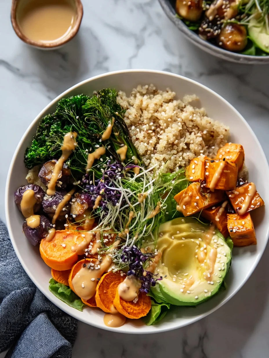 Miso Glazed Sweet Potato Buddha Bowl